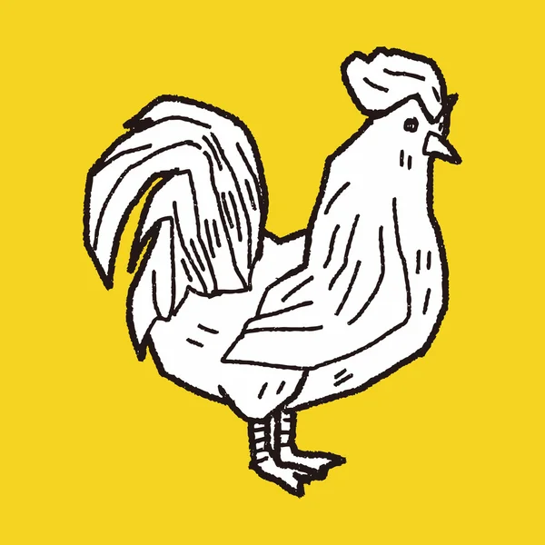 Garabato de pollo — Vector de stock