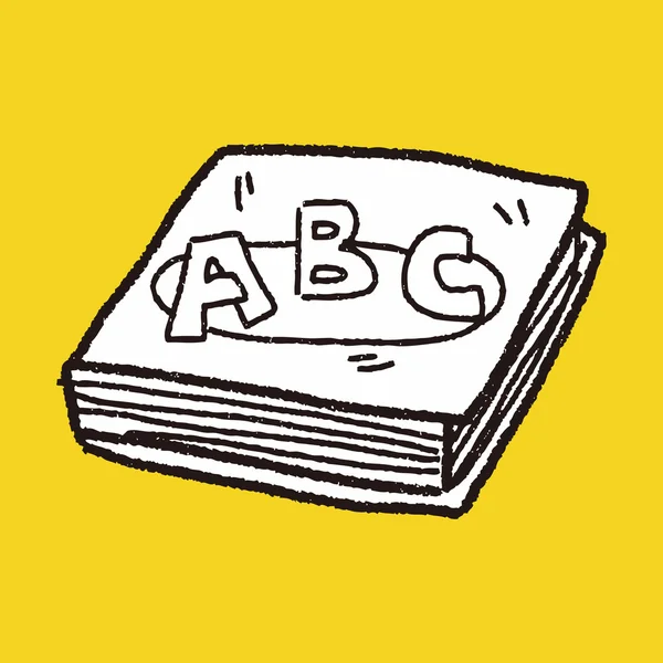Doodle del libro di ABC — Vettoriale Stock