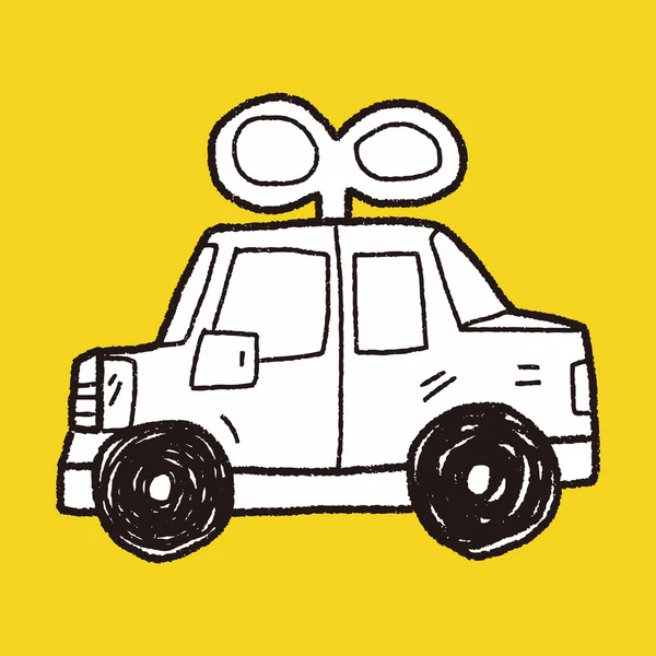 Brinquedo carro doodle —  Vetores de Stock