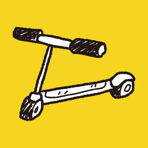 Scooter doodle — Stok Vektör