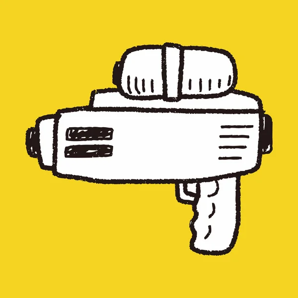 Pistola de agua doodle — Vector de stock