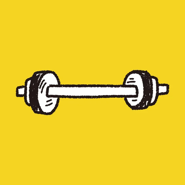 Fitness-Doodle für Kurzhanteln — Stockvektor