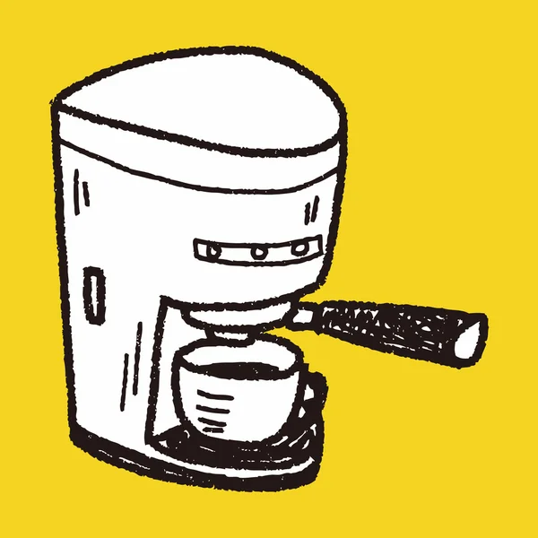 Máquina de café doodle —  Vetores de Stock