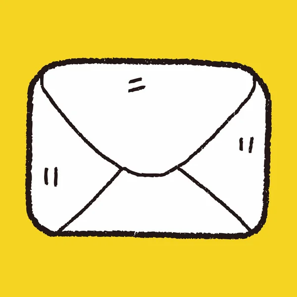 Doodle envoyer un mail — Image vectorielle