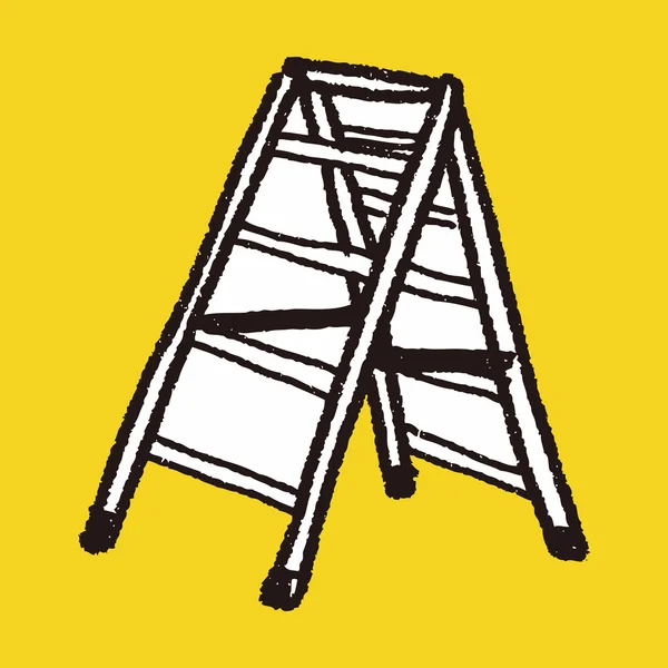 梯子上涂鸦 — 图库矢量图片