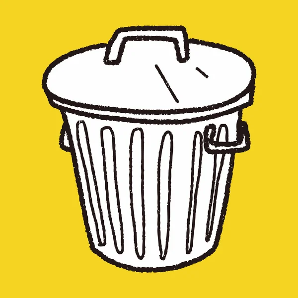 Σκουπίδια μπορεί να doodle — Διανυσματικό Αρχείο