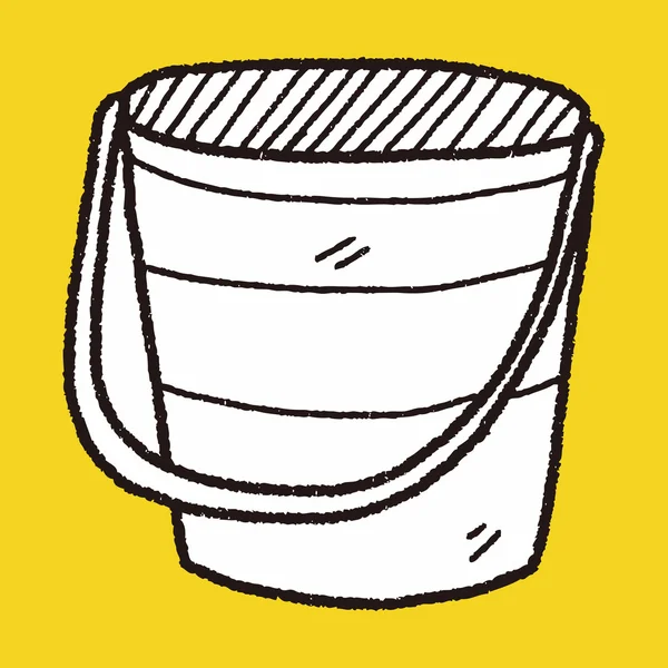 Bucket doodle — Stock Vector