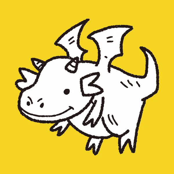 Dragon doodle — Stock vektor