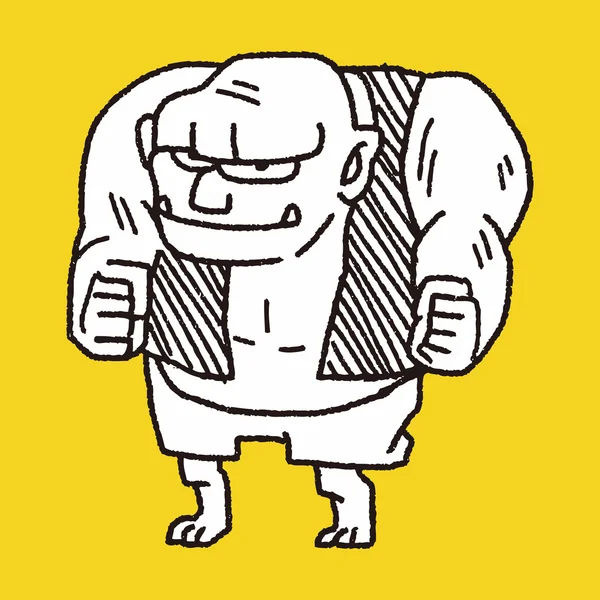 Doodle de ogre gigante — Vetor de Stock