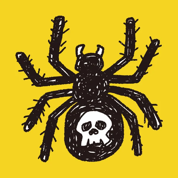 Örümcek doodle — Stok Vektör