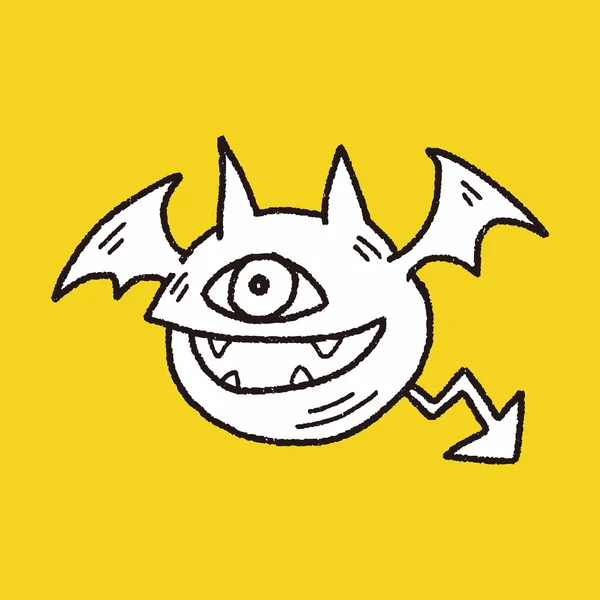 Monster doodle — Stock Vector