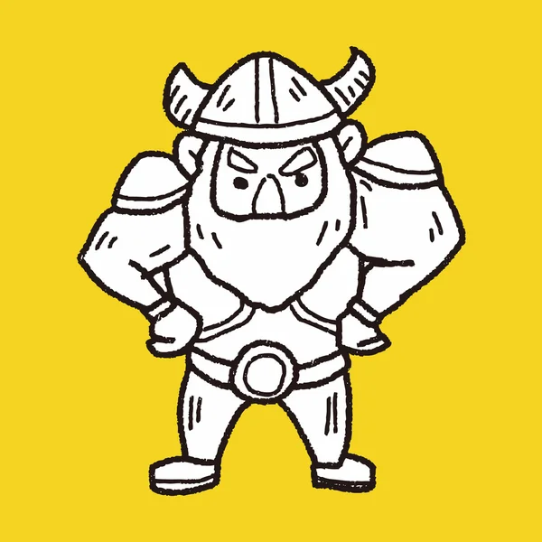 Doodle viking — Vetor de Stock