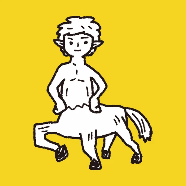 Centaur doodle — Stockvector