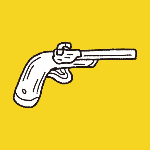 Pistolet doodle — Image vectorielle