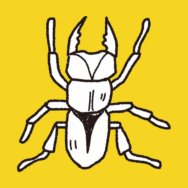 Käfer-Doodle — Stockvektor