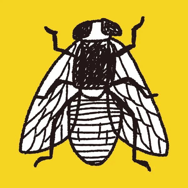 Insecte mouche gribouille — Image vectorielle