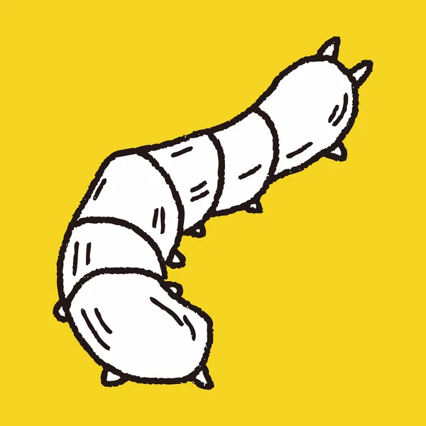 Caterpillar doodle — Stockvector