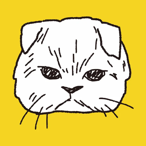 Dessin de gribouille de chat — Image vectorielle