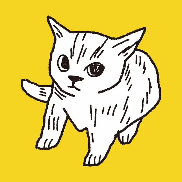 Γάτα doodle σχέδιο — Διανυσματικό Αρχείο