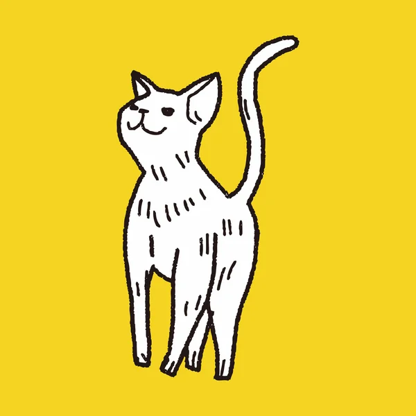 Кішка doodle креслення — стоковий вектор