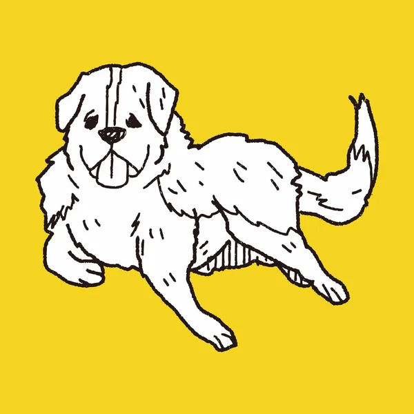 Gribouille de chien — Image vectorielle