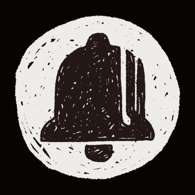 Noel çan doodle çizim