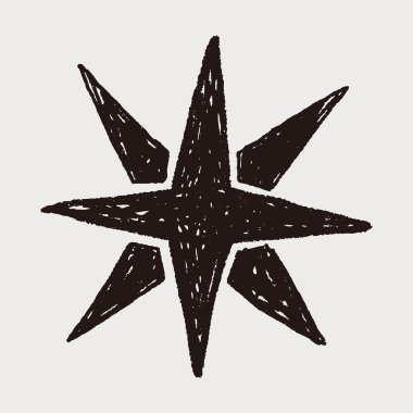 Pusula yıldız doodle