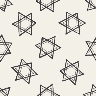 Doodle Star Dikişsiz desen arka plan