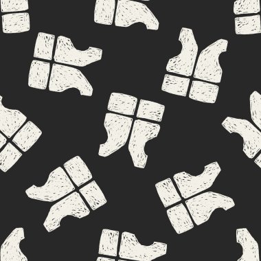 Can yeleği doodle Dikişsiz desen arka plan