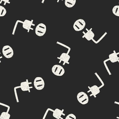 Doodle Dikişsiz desen arka plan takın