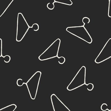 Askı doodle Dikişsiz desen arka plan