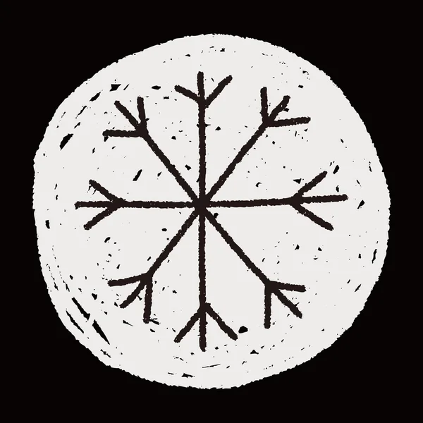 Snow flower doodle — Stock Vector