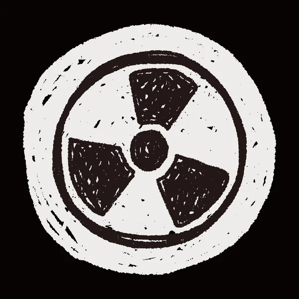 Ядерная энергетика каракули — стоковый вектор