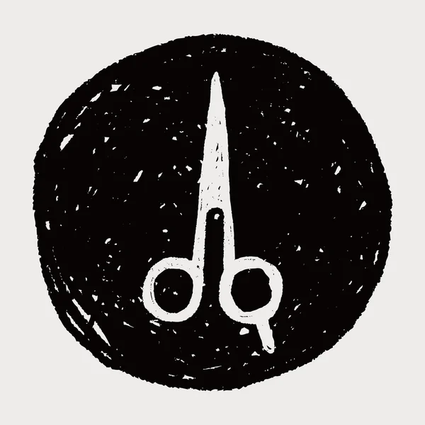 Tijera de corte de pelo doodle — Archivo Imágenes Vectoriales