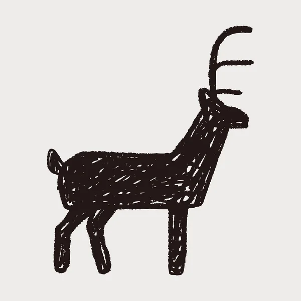 Doodle оленів — стоковий вектор