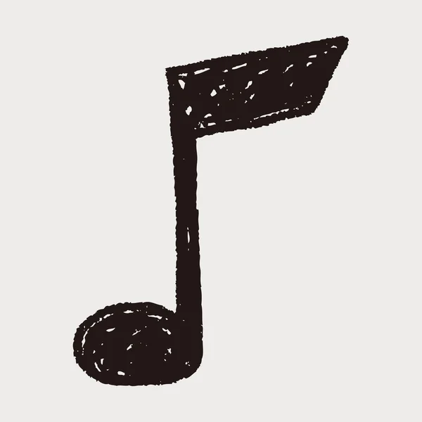 Рисунок музыкальной ноты — стоковый вектор
