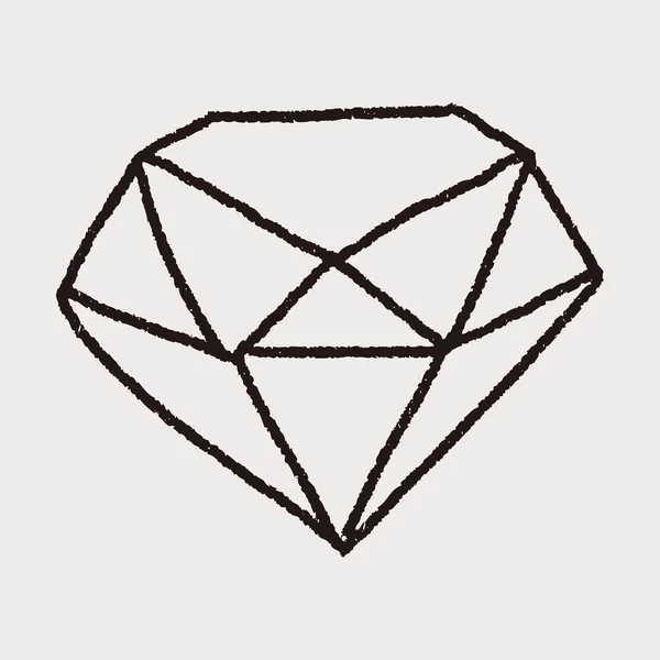 Doodle-Diamant — Stockvektor