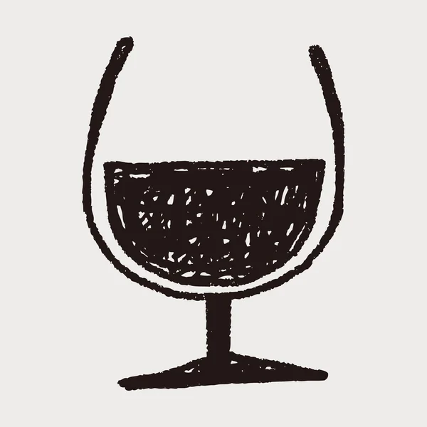 Doodle vin — Vector de stoc