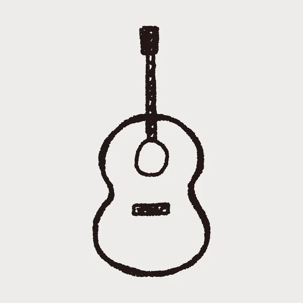 Guitarra Doodle — Vector de stock