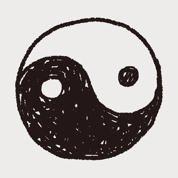 Tai chi doodle — Stockový vektor