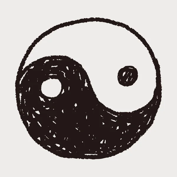 Tai chi doodle — Stockvector