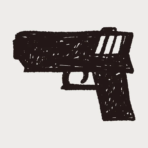 Gun doodle — Stock vektor