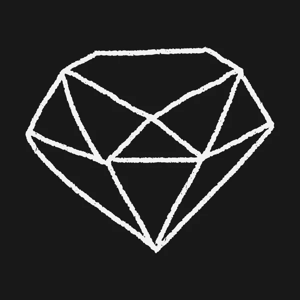 Diamant Doodle — Image vectorielle