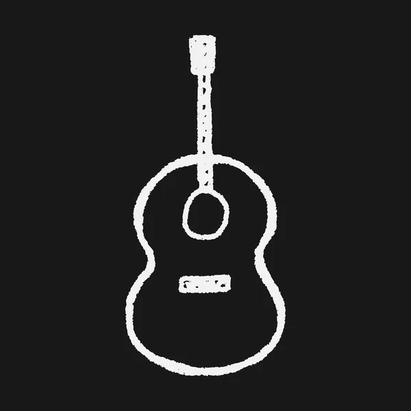 Doodle gitaar — Stockvector