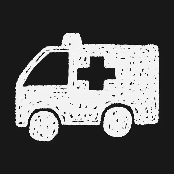 Ambulance doodle — Image vectorielle