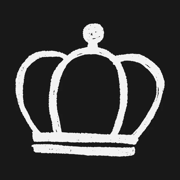 Doodle king crown — Stock vektor