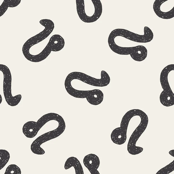 Leo Constellation doodle sømløse mønster baggrund – Stock-vektor