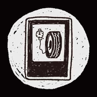 tekerlek işareti doodle