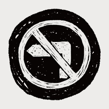 Hayır sola dönüş doodle