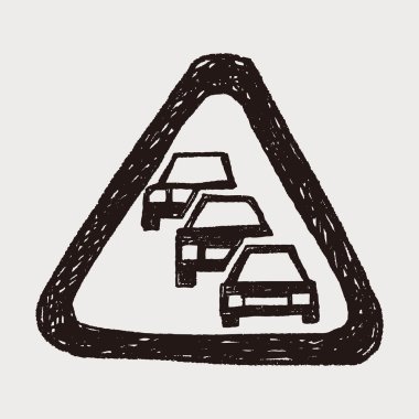 trafik sıkışıklığı doodle